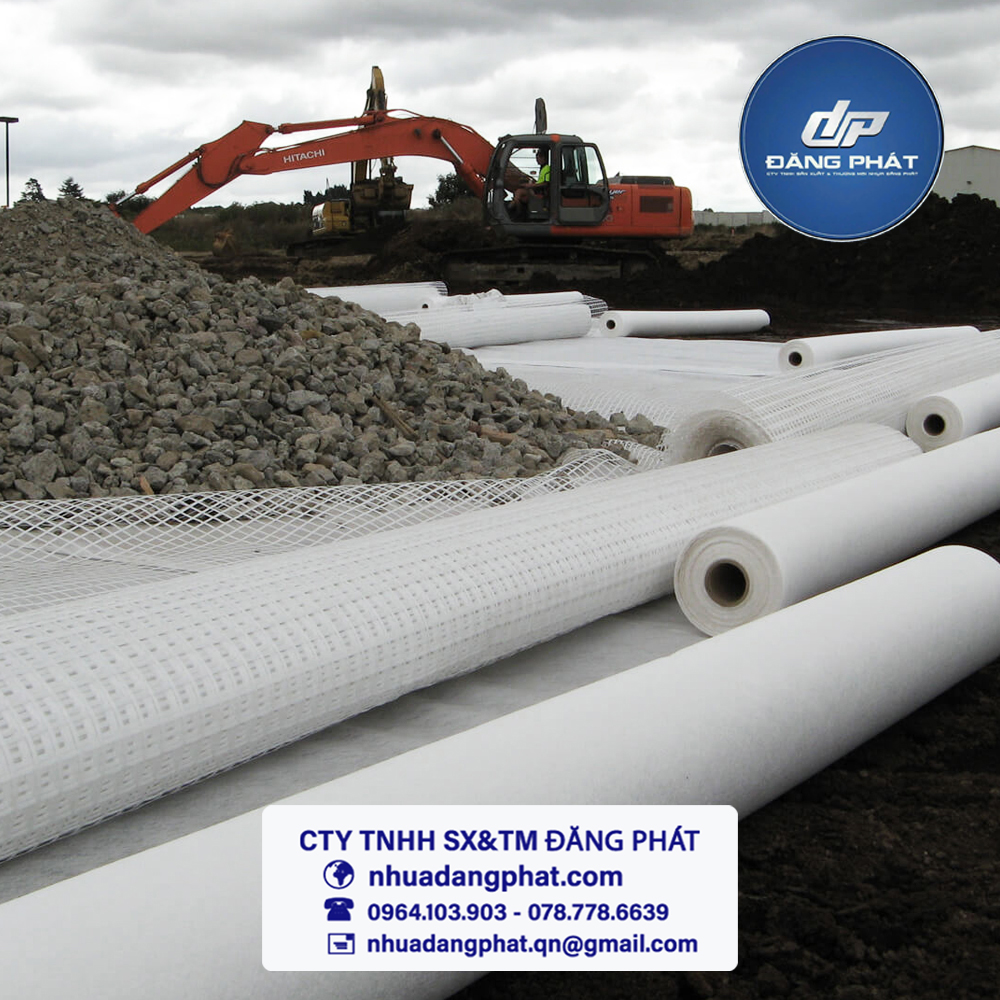 Đang thi công Vải địa kỹ thuật không dệt